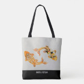 Stylish Gold Koi Fish Tasche (Rückseite)