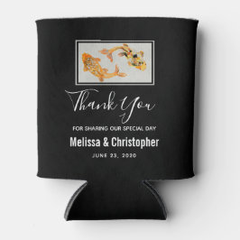Stylish Gold Koi Fish Wedding Vielen Dank Dosenkühler