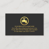 Stylish Gold Pipe Faucet Border Frame Visitenkarte (Rückseite)