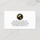 Stylish Gold Rooftop Building Paint Brush Visitenkarte (Rückseite)