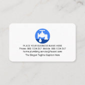 Stylish Gold Tab Leaking Blue Faucet Visitenkarte (Rückseite)