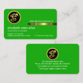 Stylish Gold Tab Letter-e Electric Visitenkarte (Vorne/Hinten)