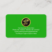 Stylish Gold Tab Letter-e Electric Visitenkarte (Rückseite)