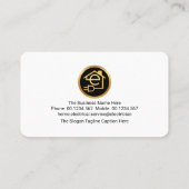 Stylish Gold Tab On White Layer Visitenkarte (Rückseite)