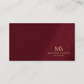 Stylish Gold Text Monogram Luxury Premium Thick Visitenkarte (Vorderseite)