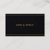 Stylish Gold Text Template Luxurious Premium Black Visitenkarte (Vorderseite)