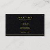 Stylish Gold Text Template Luxurious Premium Black Visitenkarte (Rückseite)