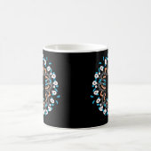 Stylish Gold Torquoise Mandala Monogram Kaffeetasse (Mittel)