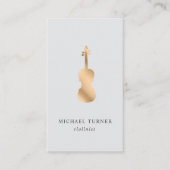 Stylish Gold Violin Musician Minimal  Visitenkarte (Vorderseite)