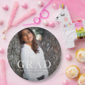 Stylish Grad Typografy Graduation Party Pappteller (Party)