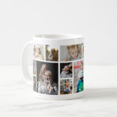 Stylish Grandpa 15 Photo Collage Kaffeetasse (Vorderseite Links)
