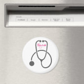 Stylish Gray Nursing Stethoscope Illustration Magnet (In Situ (Geschirrspüler))