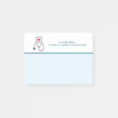 Stylish Gray Nursing Stethoscope Illustration Post-it Klebezettel (Vorderseite)