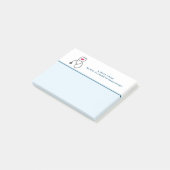 Stylish Gray Nursing Stethoscope Illustration Post-it Klebezettel (angewinkelt)