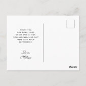 Stylish Gray Stethoscope Illustration Vielen Dank Postkarte (Rückseite)