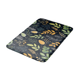 Stylish Green and Yellow Foliage Pattern  Badematte