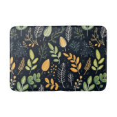 Stylish Green and Yellow Foliage Pattern  Badematte (Vorderseite)