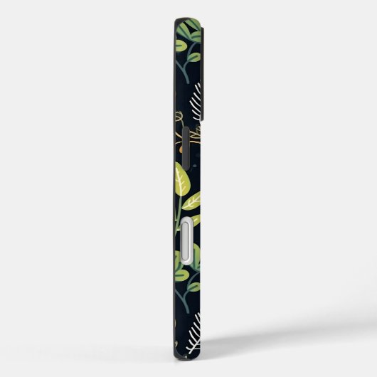 Stylish Green and Yellow Foliage Pattern  Case-Mate iPhone Hülle (Rückseite / Rechts)
