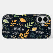 Stylish Green and Yellow Foliage Pattern  Case-Mate iPhone Hülle (Rückseite (Horizontal))