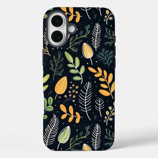 Stylish Green and Yellow Foliage Pattern  Case-Mate iPhone Hülle (Rückseite)