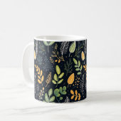 Stylish Green and Yellow Foliage Pattern  Kaffeetasse (Vorderseite Links)