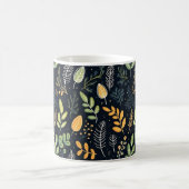 Stylish Green and Yellow Foliage Pattern  Kaffeetasse (Mittel)
