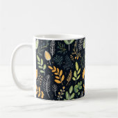 Stylish Green and Yellow Foliage Pattern  Kaffeetasse (Links)