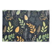 Stylish Green and Yellow Foliage Pattern  Kissenbezug (Rückseite-Links)