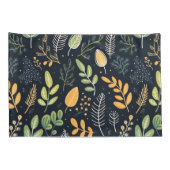Stylish Green and Yellow Foliage Pattern  Kissenbezug (Rückseite-Rechts)