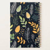 Stylish Green and Yellow Foliage Pattern  Planer (Rückseite)