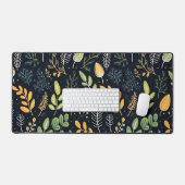 Stylish Green and Yellow Foliage Pattern  Schreibtischunterlage (Tastatur & Maus)
