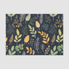 Stylish Green and Yellow Foliage Pattern  Seidenpapier