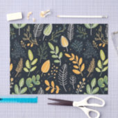 Stylish Green and Yellow Foliage Pattern  Seidenpapier (Handwerk)