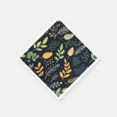 Stylish Green and Yellow Foliage Pattern  Serviette (Ecke)