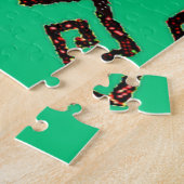 Stylish Green Machu Picchu Mountain & Sun Puzzle (Seite)