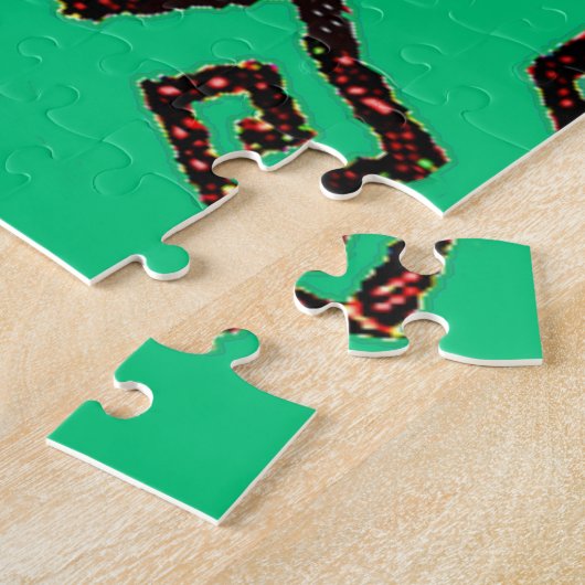 Stylish Green Machu Picchu Mountain & Sun Puzzle (Seite)