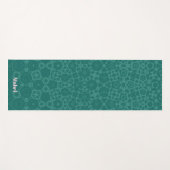 Stylish Green Modern Geometric Pattern Yogamatte (Vorderseite (Horizontal))