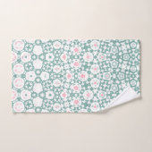 Stylish Green Rose Geometric Exercise Hand Towel Handtuch (Handtuch)