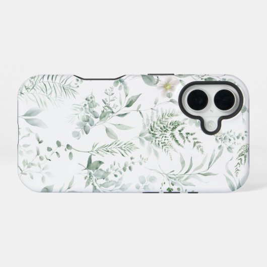 Stylish Greenery Iphone 16 Case Hülle (Rückseite (Horizontal))