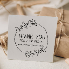 Stylish Greenery Vielen Dank für Ihre Bestellung Gummistempel