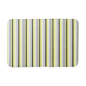 Stylish Grey and Yellow Striped Badematte (Vorderseite)