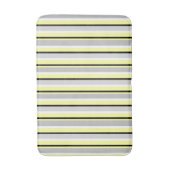 Stylish Grey and Yellow Striped Badematte (Vorderseite Vertikal)