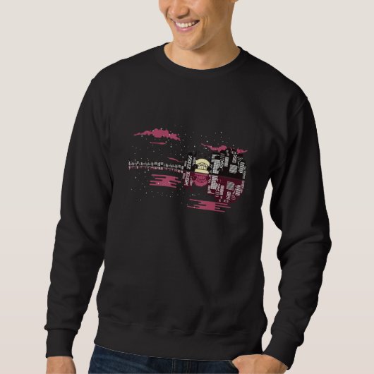 Stylish guitar city graphic sweatshirt (Vorderseite)