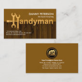 Stylish Handyman Motif Timber Fence Contractor Visitenkarte (Vorne/Hinten)
