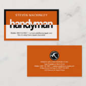 Stylish Handyman Signage Frame Visitenkarte (Vorne/Hinten)