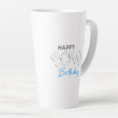 Stylish Happy 50th Birthday Typography Milchtasse (Rechte Ecke)