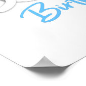 Stylish Happy 50th Birthday Typography Poster (Ecke)