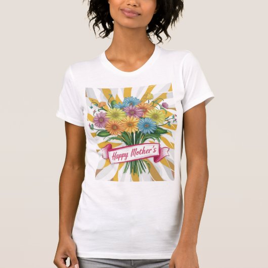 Stylish Happy Mother's Day T-Shirt (Vorderseite)