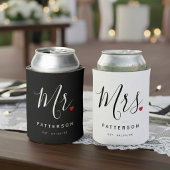 Stylish Herr Custom Nachname & Date Wedding Dosenkühler