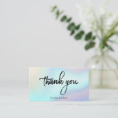 Stylish Holographic Vielen Dank für Ihren Einkauf Visitenkarte (Stehend Vorderseite)